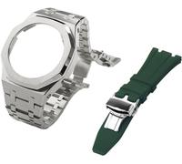 SCHIK Metall-Uhrengehäuse, Lünette und Fluorkautschuk-Uhrenarmband, Kombinationsset, für GA2100, GA2110, GAB2100, GM2100, Mod Kit für volle Uhr, GA-2100 or GA-2110, Achat