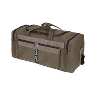 SCHIK Reisegepäcktasche Gym Handtasche Große Kapazität Geschäftsreise Sport Tragbar Multifunktions Segeltuch Gepäck Duffel Taschen Herren Pack, Braun L, Einheitsgröße