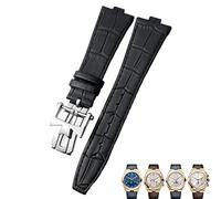 SCHIK Uhrenarmband aus echtem Leder, konvexe Schnittstelle, 25-8 mm, für Vacheron Constantin Übersee, schwarz, blau, braun, Bambusmaserung, e, 25-9mm