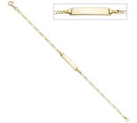Schildband 333 Gold Gelbgold 18,5 cm Gravur ID Armband Federring