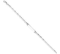 Schildband 925 Sterling Silber 19 cm Gravur ID Armband Karabiner