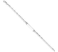 Schildband 925 Sterling Silber 19 cm Gravur ID Armband Karabiner
