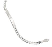 Schildband 925 Sterling Silber 19 cm Gravur ID Armband Karabiner