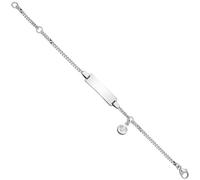 Schildband Babyfüße 925 Sterling Silber 14 cm Kinder Gravur ID Armband