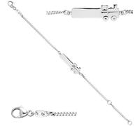 Schildband Lokomotive Dampflok 925 Sterling Silber 14 cm Gravur ID Armband