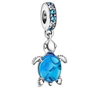Schildkröte Charms 925 Sterling Silber,Ozean Blau Seesternen Muscheln Bead Charm für damen,Blume,Glühwürmchen,Moments ME Anhänger für Armbänder ,Dupes,Geschenk für Geburtstag,Jubiläum,Mode Schmuck