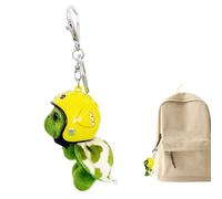Schildkröte Plüschtier - Schlüsselanhänger Schildkröte Plüsch Mit Helm, Niedliche Schlüsselanhänger Plüsch, Stoffkrawatte Und Mini-Puppe, Kleine Grün Dekorative Cartoon Charme, Für Geburtstag