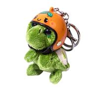 Schildkröten-Plüsch-Schlüsselanhänger, Meeresschildkröte, bezaubernder Cartoon-Taschen-Anhänger, Cartoon-Plüschpuppe mit Schlägerhaube für Weihnachten, Orange, Refer to description