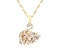 Schillernde Schwan Halskette, Schwan Halskette Schmuck - Glänzende Tier- und Vogelhalskette Schmuck Kollektion - Einstellbare schillernde Schwan Anhänger Kollektion für Damen el, riferimento alla