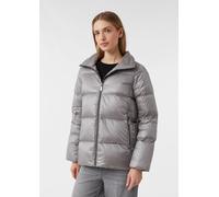 Schimmernde Daunenjacke mit Stehkragen grau 40