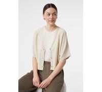 Schimmernder Feinstrick-Cardigan mit Fledermausärmeln creme L