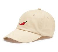 Schirmmütze LSCN BY LASCANA "Cap, Sommermütze, Basecap, Kopfbedeckung", Damen, beige, Stoff, Baumwolle, unifarben mit Farbeinsatz, Mützen, mit modischer Stickerei VEGAN (91619817-0) beige