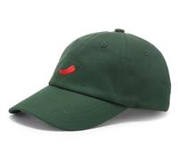 Schirmmütze LSCN BY LASCANA "Cap, Sommermütze, Basecap, Kopfbedeckung", Damen, grün, Stoff, Baumwolle, unifarben mit Farbeinsatz, Mützen, mit modischer Stickerei VEGAN (98749229-0) grün