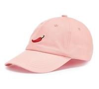 Schirmmütze LSCN BY LASCANA "Cap, Sommermütze, Basecap, Kopfbedeckung", Damen, rosa (rosé), Stoff, Baumwolle, unifarben mit Farbeinsatz, Mützen, mit modischer Stickerei VEGAN (15685461-0) rosé