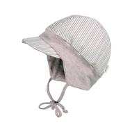 Schirmmütze MAXIMO, Jungen, Gr. 45, beige, streifen, Web, Obermaterial: 100% Baumwolle, Mützen, Beige-Streifen, Leinenoptik, UV50, Baby-Boy (82670741-45) beige, streifen