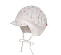 Schirmmütze MAXIMO, Jungen, Gr. 45, bunt (weiß, blaue primel, blümchen), Web, Baumwolle, geblümt, Mützen, aus Baumwolle, elastischer Jerseybund (58736864-45) weiß, blaue primel, blümchen