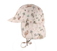 Schirmmütze MAXIMO, Jungen, Gr. 45, erdnuss, dschungeltiere, Web, Obermaterial: 100% Baumwolle, Mützen Schirmmütze, Beige, Dschungeltiere, Nackenschutz, Bindeband, Unisex (12302034-45)