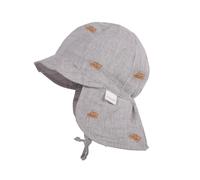 Schirmmütze MAXIMO, Jungen, Gr. 47, grau (graumeliert, auto), Web, Baumwolle, unifarben, Mützen, graumeliert, Auto-Stickerei, Musselin, zum Binden (56510027-47) graumeliert, auto