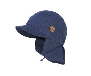 Schirmmütze MAXIMO, Jungen, Gr. 49, indigomeliert, Jersey, Baumwollmischung, Mützen, zum Binden, Zartrosameliert, Mädchen, Kleinkind (93731761-49) indigomeliert