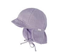 Schirmmütze MAXIMO, Jungen, Gr. 53, lila, Web, Baumwolle, unifarben, Mützen, Musselin, Nackenschutz, Bindeband, Unisex, UV-Schutz (81173234-53) lila