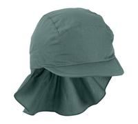 Schirmmütze mit Nackenschutz Dunkelgrün, Größe 53 | Sterntaler