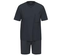 Schlafanzug AMMANN "Schlafanzug kurz Men / Nightwear", Herren, Gr. 48, grau (total eclipse), Obermaterial: 100% Baumwolle CO., Homewear-Sets Schlafanzug (82103149-48) total eclipse