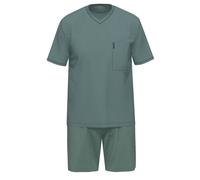 Schlafanzug AMMANN "Schlafanzug kurz Men / Nightwear", Herren, Gr. 52, grün (north atlantic), Obermaterial: 100% Baumwolle CO., Homewear-Sets Schlafanzug (72076963-52) north atlantic