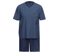 Schlafanzug AMMANN "Schlafanzug kurz Men / Nightwear", Herren, Gr. 54, blau, Obermaterial: 62% Baumwolle CO. 38% Polyester PES., Homewear-Sets Schlafanzug (64466555-54) blau