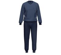Schlafanzug AMMANN "Schlafanzug lang Men / Nightwear", Herren, Gr. 64, blau, Obermaterial: 62% Baumwolle CO. 38% Polyester PES., Homewear-Sets Schlafanzug (57184541-64) blau
