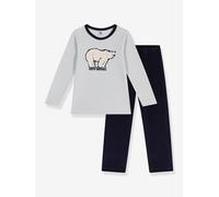 Schlafanzug aus Samt Jungen PETIT BATEAU grau Gr. 110