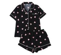 Schlafanzug Bermuda Damen Pyjama Morgenmäntel Und Langer Frottier Shirt 50 Merinowolle Nachthemdchen Teilig 44 Dunkelblau Altrosa Kapuzen Kuschelfleece Elch Teddyfell Gelber Chiffon