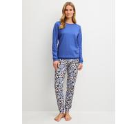 CALIDA - DAMEN Pyjama mit Bündchen deep cobalt - Gr. - S