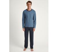 Schlafanzug CALIDA "Relax Essentials" Gr. L (52/54), blau (coronet blue) Damen Homewear-Sets (47681044-L) coronet blue