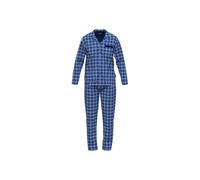 Schlafanzug GÖTZBURG "Pyjama", Herren, Gr. XL, blau (blau, weiß), Obermaterial: 100% Baumwolle CO., Homewear-Sets Schlafanzug (87955222-XL) blau, weiß