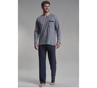 Götzburg Herren Schlafanzug Zweiteiliger Pyjama lang aus Baumwolle Größe 56