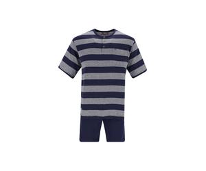 Schlafanzug HAJO "Pyjama", Herren, Gr. 3XL, blau, Obermaterial: 60% Baumwolle CO. 40% Polyester PES., Homewear-Sets Schlafanzug (87061944-XXXL) blau