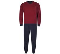 Schlafanzug HAJO "Pyjama", Herren, Gr. XL, rot, Obermaterial: 60% Baumwolle CO. 40% Polyester PES., Homewear-Sets Schlafanzug (93318952-XL) rot