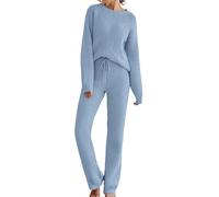 Schlafanzug Herren Lang Frottee Warm Winter | Nachtwäsche Damen Set Große Größen | Loungewear Set Plüsch Homewear Baggy Freizeitanzug Mit Kordelzug Schlafanzüge Thermo Jogginganzug Fleece Zweiteiler