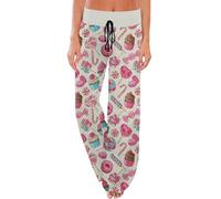Schlafanzug Hose Damen Lang Jogginghose Baumwolle Pyjama Hose Für Damen Sporthose Lang High Waist Freizeithose Baumwolle Weites Bein Yogahose Ausgestelltes Bein