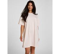 Schlafanzug HUNKEMÖLLER "Roundneck Nightshirt", Damen, Gr. M/L, rosa, 100% Baumwolle, Homewear-Sets Schlafanzug (38265700-M) rosa