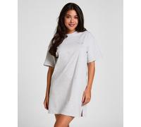 Schlafanzug HUNKEMÖLLER "Roundneck Nightshirt", Damen, Gr. XS/S, grau, 100% Baumwolle, Homewear-Sets Schlafanzug (47789647-XS) grau