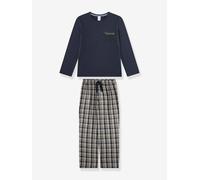 Schlafanzug KARO Jungen Sanetta blau Gr. 128