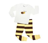 Schlafanzug Kinder Mädchen Jungen - Warm Kuschel Schlafanzug Cartoon Muster Kuschelig Herbstkleidung Kinderbademantel Dinosaurier-Tiere Kinder Pyjama Set Für Jungen Mädchen
