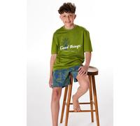 Schlafanzug kurz Ananas grasgrün - Teens Nightwear 140