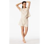 Schlafanzug kurz Feinripp Jacquard pearl - Casual Feel 38