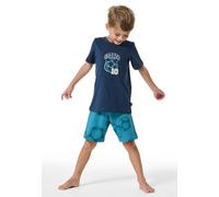 Schiesser Jungen Schlafanzug Set Pyjama kurz-100% Organic Bio Baumwolle-Größe 92 bis 140 Pyjamaset, Aquarium_182568, 104