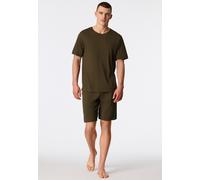 SCHIESSER - Schlafanzug kurz oliv - Gr. - 48