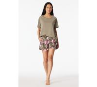 Schlafanzug kurz Palmen jade - Modern Nightwear 36