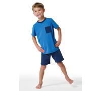 Schiesser Jungen Schlafanzug Set Pyjama kurz-100% Organic Bio Baumwolle-Größe 92 bis 140 Pyjamaset, Multicolor 1_182569, 116