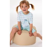 Schlafanzug kurz Wellen Delfin türkis - Kids Nightwear 128